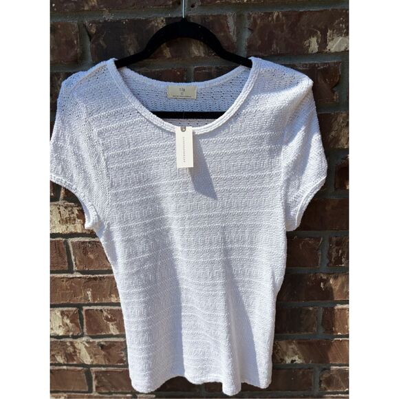 T.la Anthropologie white  blouse color white size Large. New no tags. - Picture 1 of 9